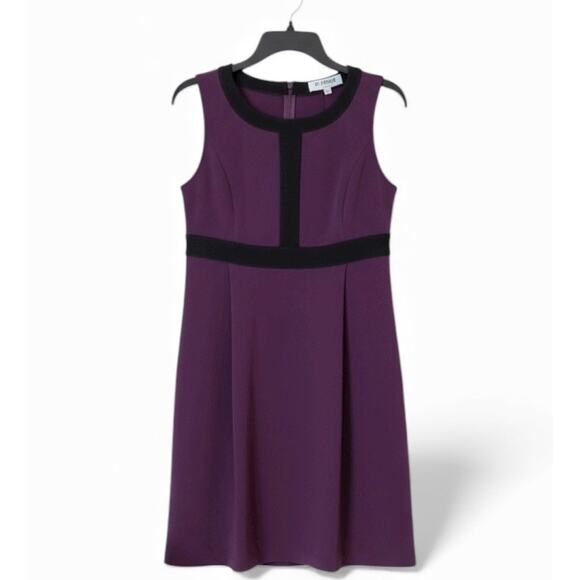 NWT Of Mercer Fit & Flare Dress – Plum with Black Trim – Size S - Picture 1 of 6